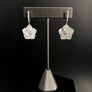 Pavé cz 3D pansy earrings
