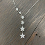 Pavé cz star y necklace - sterling and gold vermeil