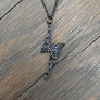 The Women Who Rock™ pavé cz lightning bolt necklace -silver, gold, gunmetal, rose gold - no coupon codes please