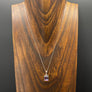 Gemstone rectangle pendant necklace - sterling silver