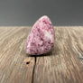 Rose/mauve Lepidolite crystal ring - sterling silver