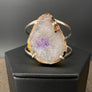 Geode slice cuff bracelet - silver