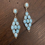 Larimar kite drop earrings - sterling silver