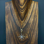 Pavé cz star “Tiny toggle” wrap and toggle necklace - gunmetal and gold