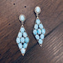 Larimar kite drop earrings - sterling silver