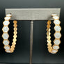 Hexagon resin hoops - gold tone
