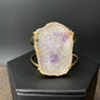 Geode slice cuff bracelet - gold