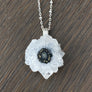 Tiny crystal edged, amethyst stalactite necklace