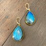 Extra quality labradorite earrings - sterling silver