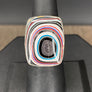 OOAK Fordite ring - sterling silver