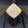 Fossilized coral ring - sterling silver