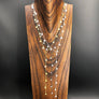 Dangle coin lariat necklace - gunmetal, silver or gold