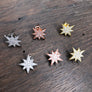 Pavé cz star stud earrings - sterling, rose gold, yellow gold