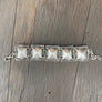Rock stud bracelet - antique silver