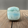 Larimar "whitecap" ring - sterling silver