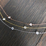 Dainty bezel cz layering necklace
