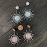 Pavé cz XL double starburst earrings - sterling silver