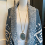 Large free form druzy pendant - gold