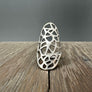 Beaded "mesh" ring - antique silver