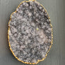 Large free form druzy pendant - gold