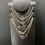 Wrap and Toggle extra length small stalactite slice necklace - silver