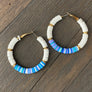 Rubber disc hoop earrings - gold