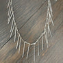 Fringe layering necklace - gunmetal silver gold