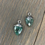 Gemstone drop thread earrings - sterling