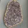 Large free form druzy pendant - gold