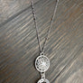Ethereal “Earth and Sky” 7 chakra lariat necklace - sterling silver