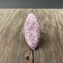 Rose/mauve Lepidolite crystal ring - sterling silver