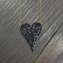 Medium pavé cz heart necklace - gold vermeil