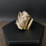 Smoky quartz cluster ring - gold