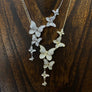 Kaleidoscope of butterflies Y necklace - sterling silver, gold vermeil - Renee Piatt Collection