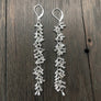 Long dangle metal teardrop fringe earrings - Renee Piatt Collection