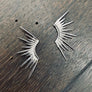Modern gradient spike earrings - silver, gold - Renee Piatt Collection