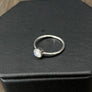 Moon Phases tiny full moon layering ring - sterling silver - Renee Piatt Collection