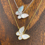 Mother-of-pearl tilted butterfly layering necklace - Renee Piatt Collection