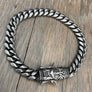 Nautical stainless steel curb chain bracelet - antique silver - Renee Piatt Collection
