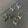 Pavé cz 3d huggie spike earring - sterling, gold vermeil - Renee Piatt Collection
