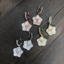 Pavé cz 3D pansy earrings - Renee Piatt Collection