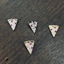 Pizza slice stud earrings - sterling silver, gold vermeil - Renee Piatt Collection