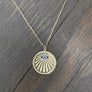 Radiant eye coin pendant necklace - gold vermeil - Renee Piatt Collection