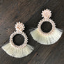 Seed bead and tassel statement earring - Renee Piatt Collection
