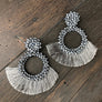 Seed bead and tassel statement earring - Renee Piatt Collection