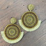 Seed bead and thread disc earrings - Renee Piatt Collection