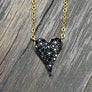 Small heart pavé cz heart necklace - sterling silver, gold vermeil - Renee Piatt Collection