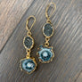 Stalactite and druzy drop earrings - gold - Renee Piatt Collection