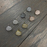 Sterling silver pavé cz disc stud earring - silver, gold, rose gold, gunmetal - Renee Piatt Collection