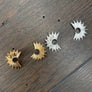 Sunray stud earrings - silver, gold - Renee Piatt Collection